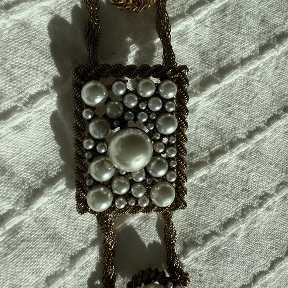 Zara Bronze Pearl Chain Belt - Picture 2 of 6